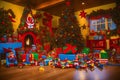 Whimsical Santa s Workshop Toy Sets by David Roberts.AI Generated