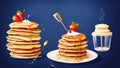 Whisking Up Pancake Magic A Nostalgic Celebration of National Pancake Day.AI Generated
