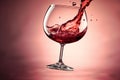 gradient liquid glass background drink closeup wine party pouring alcohol red. Generative AI.