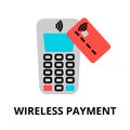 Concept of wireless payment icon