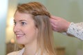 concept woman getting hairdo Royalty Free Stock Photo
