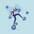 Concept of workflow, efficiency and multitasking