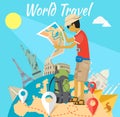 Concept of the World Adventure Travel