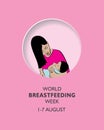 Concept of World Breast feeding Week observed in first week of August Month