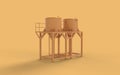 Chemical tanks concept 3d image