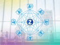 Concept of Zcash. a Cryptocurrency secured chain. Digital mone