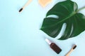 The concept of zero waste. bamboo toothbrush, solid shampoo Royalty Free Stock Photo