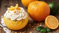 Zesty Delight Celebrating National Creamsicle Day with Tangy Citrus Zest.AI Generated