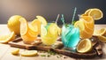 Zesty Delight Celebrating National Lemon Juice Day with a Refreshing Lemonade Can.AI Generated