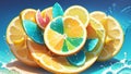 Zesty Delight Celebrating National Lemon Juice Day with a Vibrant Lemonade Coaster.AI Generated