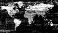 Conception black and white grunge world map graphic design