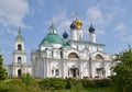Conception Cathedral of Spaso-Yakovlevsky Monastery, Monastery of St. Jacob Saviour  is situated to the left from Rostov kremlin. Royalty Free Stock Photo