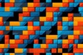 Conception of retro 8 bit game. Beautiful seamless pattern picture. Generative AI Royalty Free Stock Photo