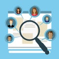 Concepts for Searching people, employees, candidates, team members. Royalty Free Stock Photo