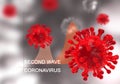 Concepts of second wave coronavirus pandemic outbreak Royalty Free Stock Photo