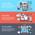 Concepts of social media, online news and blogging