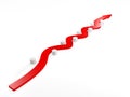 Conceptual 3d rendered image of arrow isolated