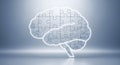 Advanced Cognitive Function: Digital Jigsaw Brain for AI, Technology, and Creative Solutions Royalty Free Stock Photo