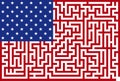 Conceptual American maze flag