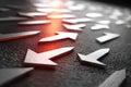 Conceptual Arrows Showing Leadership and Direction or the Right Path Royalty Free Stock Photo