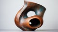 Conceptual Art Sculpture: Patina Rusted Bronze Inspired By Henry Moore And Karl Blossfeldt