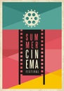 Conceptual artistic poster design for summer cinema