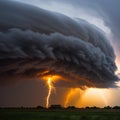 Conceptual Artwork of a Mesocyclone, Dark and foreboding