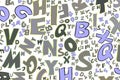 Conceptual background alphabets letters for design catalog or texture. Graphic, vector, web & pattern. Royalty Free Stock Photo