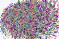 Conceptual background motion, particle or random pattern for design. Shape, backdrop, surface, web & repeat. Royalty Free Stock Photo