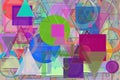 Conceptual background shape for design or texture. Pattern, floor, fashion, style & ellipse. Royalty Free Stock Photo