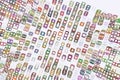 Conceptual background square, rectangle pattern for design. Mosaic, tile, color & style. Royalty Free Stock Photo