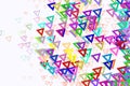 Conceptual background triangle pattern for design. Shape, color, backdrop, repeat & surface. Royalty Free Stock Photo