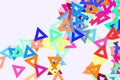 Conceptual background triangle pattern for design. Shape, geometric, color, abstract & style. Royalty Free Stock Photo