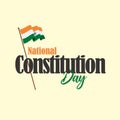 Conceptual Banner Design for National Constitution Day. Editable Illustration of Indian Flag.