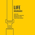 Conceptual banner life insurance and property.