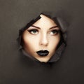 Conceptual beauty portrait of beautiful young woman