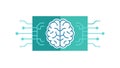 Conceptual Brain with Digital Circuitry, AI & Cognition, vector design Generative AI Royalty Free Stock Photo