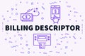Conceptual business illustration with the words billing descriptor Royalty Free Stock Photo