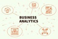 Conceptual business illustration with the words business analytics