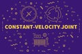 Conceptual business illustration with the words constant-velocity joint