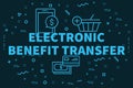 Conceptual business illustration with the words electronic benefit transfer