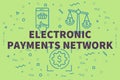 Conceptual business illustration with the words electronic payments network