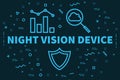 Conceptual business illustration with the words night vision device Royalty Free Stock Photo
