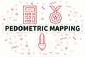Conceptual business illustration with the words pedometric mapping Royalty Free Stock Photo