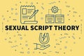 Conceptual business illustration with the words sexual script th