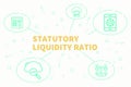 Conceptual business illustration with the words statutory liquid