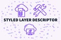 Conceptual business illustration with the words styled layer descriptor Royalty Free Stock Photo