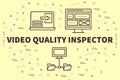 Conceptual business illustration with the words video quality in