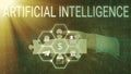 Conceptual caption Artificial Intelligence. Business concept Machine copy Cognitive function like Problem Solving Hand Royalty Free Stock Photo