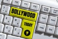 Conceptual caption Bollywood. Business overview one who organizes and assumes the risks of a business Abstract Typist
